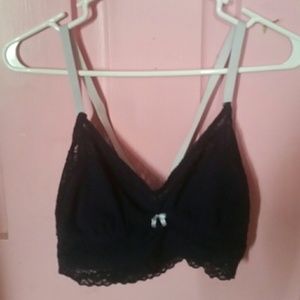 Aerie cross back navy lace bralette